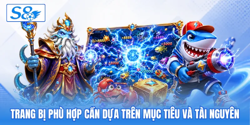 Trang bị phù hợp cần dựa trên mục tiêu và tài nguyên